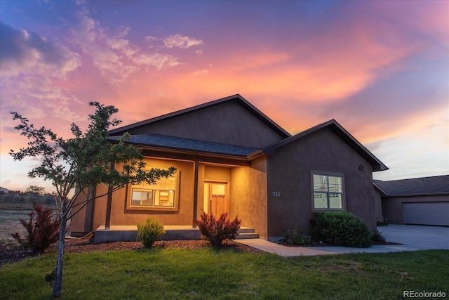 133 Starbuck Cir, Salida, CO 81201 - ranch-style home with a front lawn and stucco siding