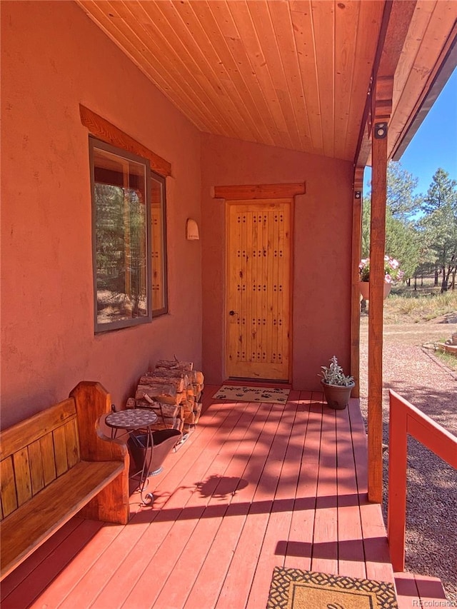 view of wooden terrace