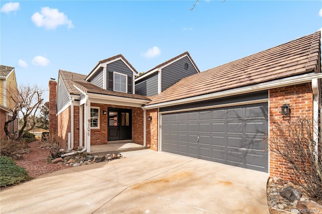 view of front of home featuring a garage