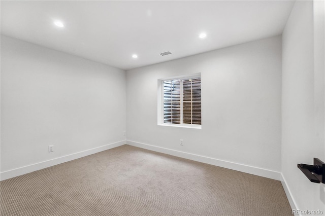 7079 S Locust Pl, Centennial, CO 80112 - empty room featuring baseboards, recessed lighting, visible vents, and carpet