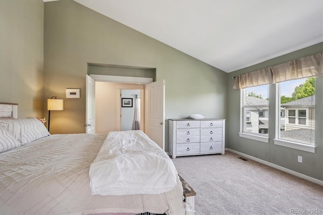 10955 Dearborne Dr, Parker, CO 80134 - carpeted bedroom with baseboards and high vaulted ceiling