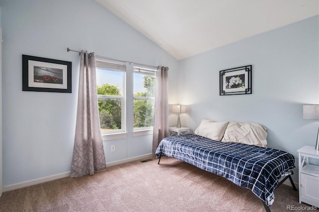 10955 Dearborne Dr, Parker, CO 80134 - carpeted bedroom featuring lofted ceiling and baseboards