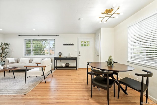 2025 Otis St, Edgewater, CO 80214 - dining area with light wood-style floors and recessed lighting