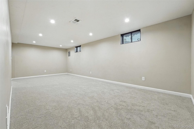 2025 Otis St, Edgewater, CO 80214 - below grade area with recessed lighting and carpet