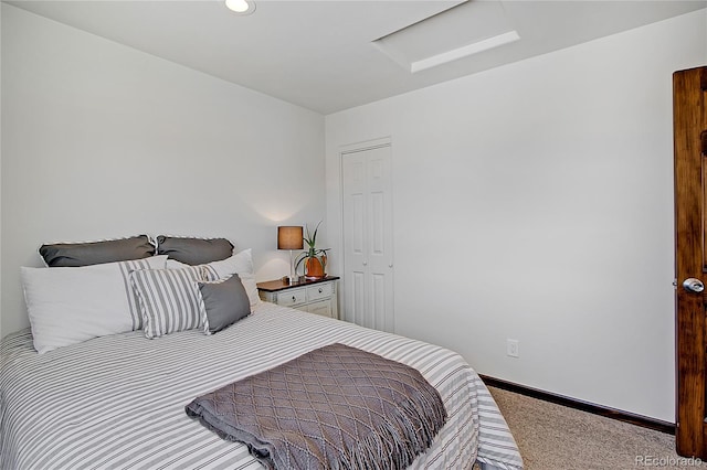 bedroom featuring carpet