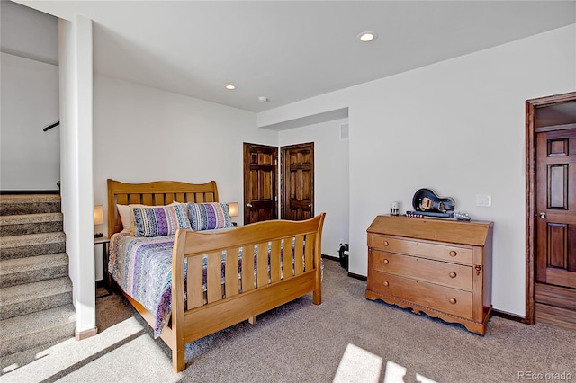 bedroom with carpet floors