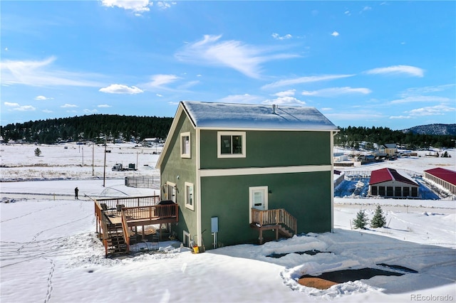 exterior space featuring a deck