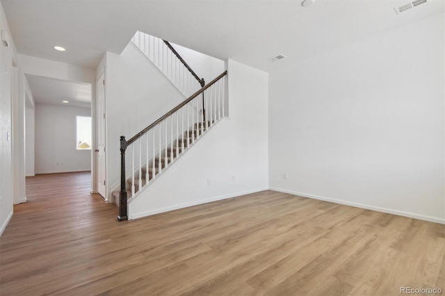 interior space featuring light wood-type flooring