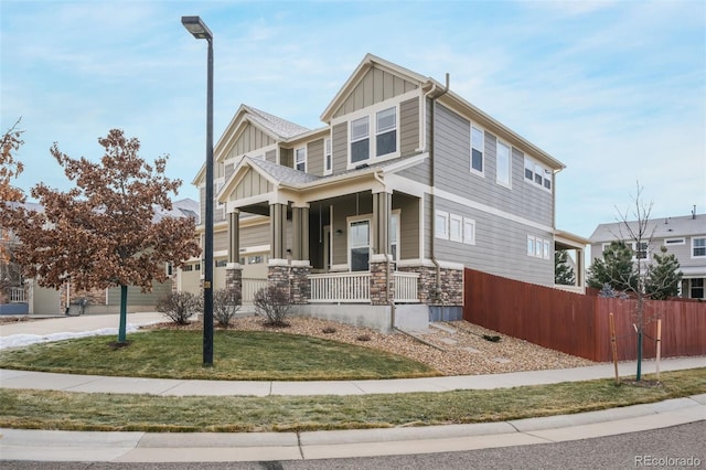 craftsman-style home featuring a porch