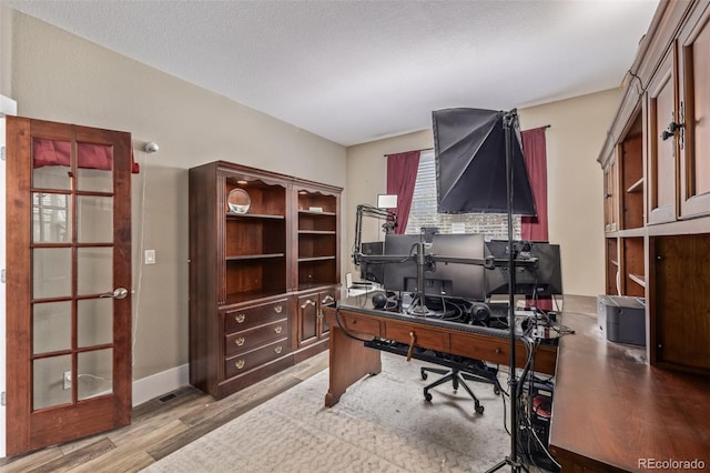 office featuring wood finished floors