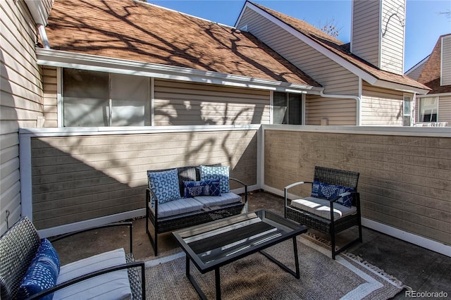 view of patio / terrace featuring an outdoor hangout area