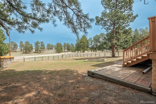 37677 Sable Ridge Rd, Elizabeth, CO 80107 - view of yard with stairs and a view of countryside