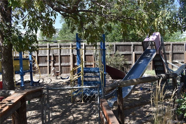 view of jungle gym