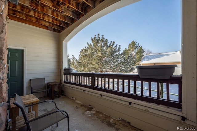 view of patio / terrace featuring a balcony