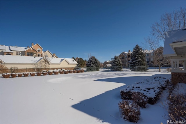 view of snowy yard