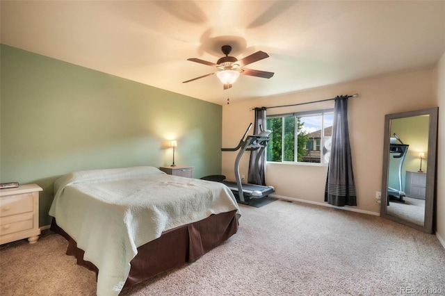 6349 Shooting Iron Way, Colorado Springs, CO 80923 - bedroom featuring carpet flooring and a ceiling fan