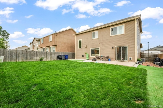 6349 Shooting Iron Way, Colorado Springs, CO 80923 - back of property with a patio and a fenced backyard