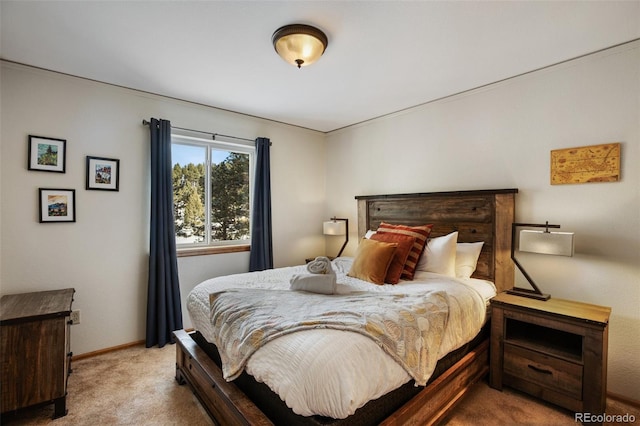 view of carpeted bedroom