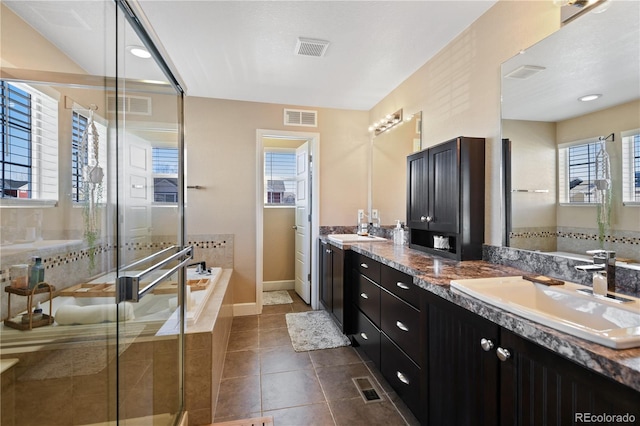 bathroom with visible vents and a sink