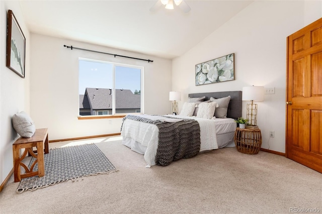9610 S Dover Way, Littleton, CO 80127 - carpeted bedroom featuring lofted ceiling and a ceiling fan