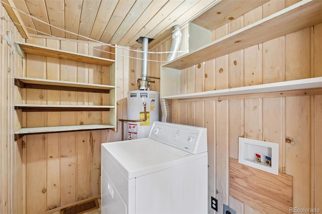 150 Apache Trl, Woodland Park, CO 80863 - laundry room featuring washer / dryer and water heater
