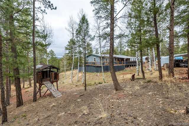 view of yard featuring a gazebo