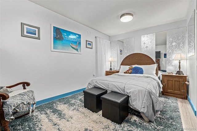 bedroom featuring light hardwood / wood-style floors