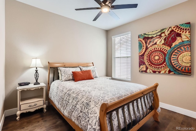 2165 Summerlin Ln, Longmont, CO 80503 - bedroom with baseboards, wood finished floors, and a ceiling fan