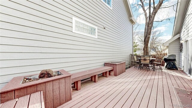 2266 S Kenton St, Aurora, CO 80014 - deck with grilling area and outdoor dining space