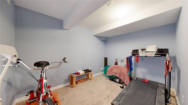 2266 S Kenton St, Aurora, CO 80014 - exercise room with carpet floors and baseboards