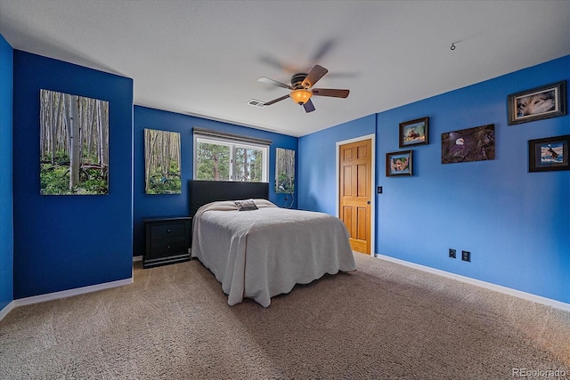 1456 Shavano Ct, Evergreen, CO 80439 - bedroom with carpet and ceiling fan