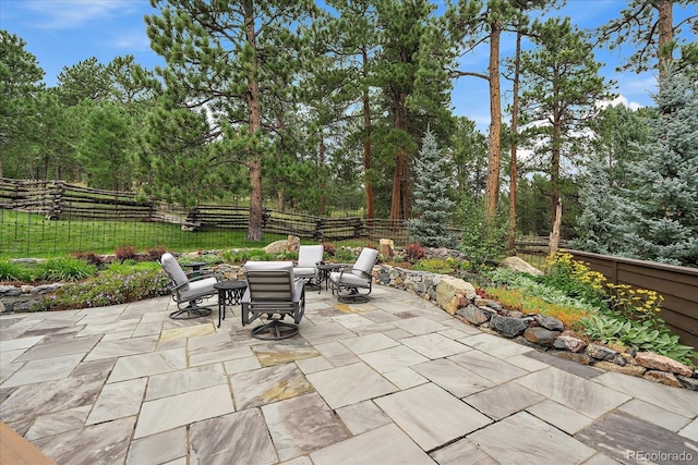 1456 Shavano Ct, Evergreen, CO 80439 - fenced backyard featuring outdoor dining area and a patio area