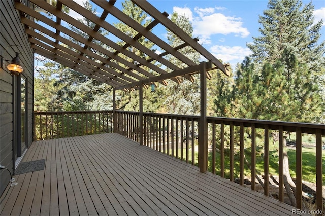 deck with a pergola