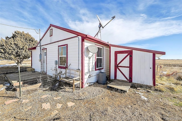 view of shed