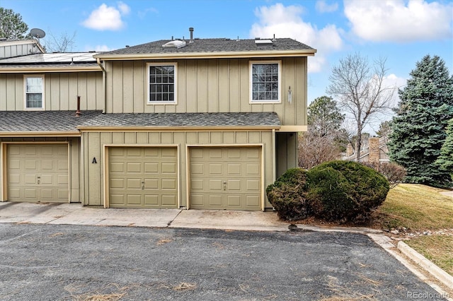 garage featuring solar panels