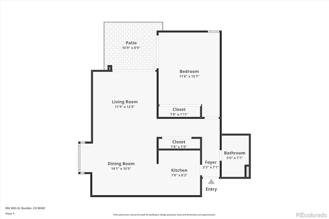 850 20th St Unit 203, Boulder, CO 80302 - property floor plan