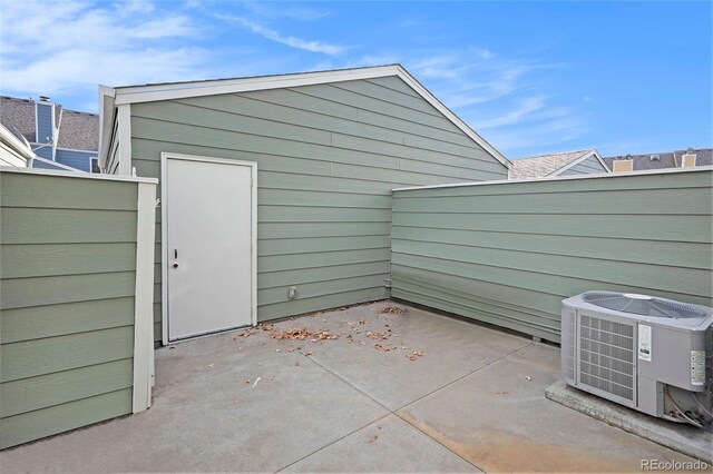 view of patio / terrace with central air condition unit