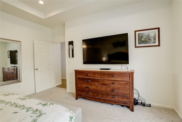 6717 Golden Briar Ln, Colorado Springs, CO 80927 - bedroom featuring light carpet, baseboards, and recessed lighting