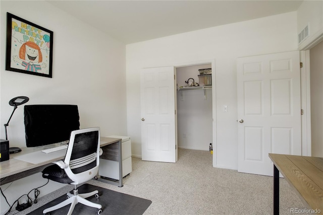 6717 Golden Briar Ln, Colorado Springs, CO 80927 - home office featuring light carpet and baseboards