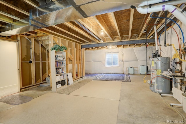 6717 Golden Briar Ln, Colorado Springs, CO 80927 - basement featuring water heater