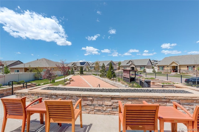 6717 Golden Briar Ln, Colorado Springs, CO 80927 - view of patio with a residential view and a game area