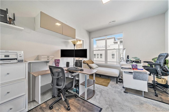 office space with visible vents