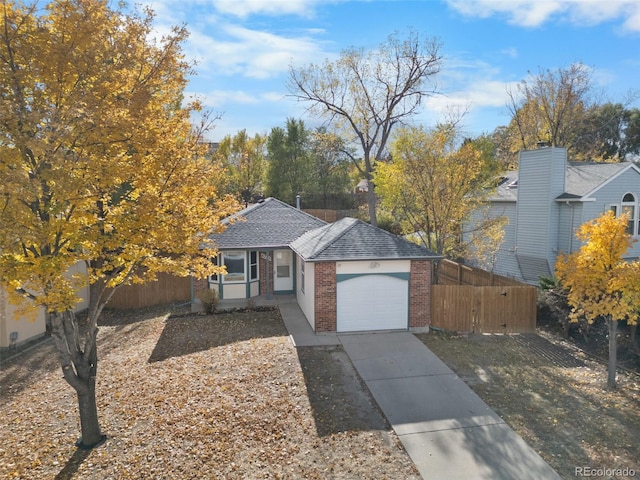 view of front of home featuring a garage