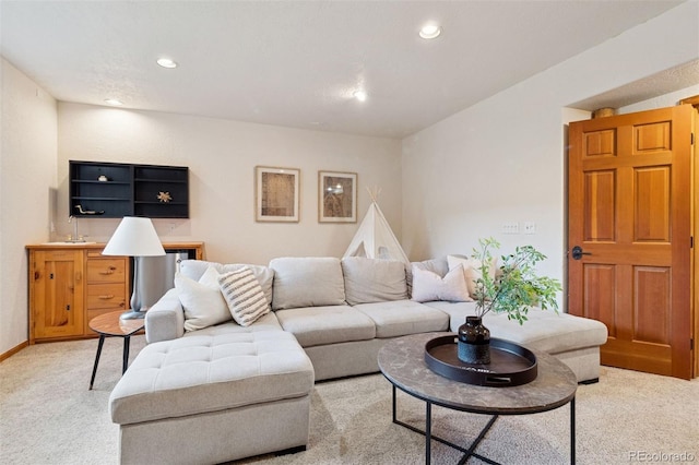 31402 N Bermuda Dunes Dr, Evergreen, CO 80439 - living room with light colored carpet and recessed lighting