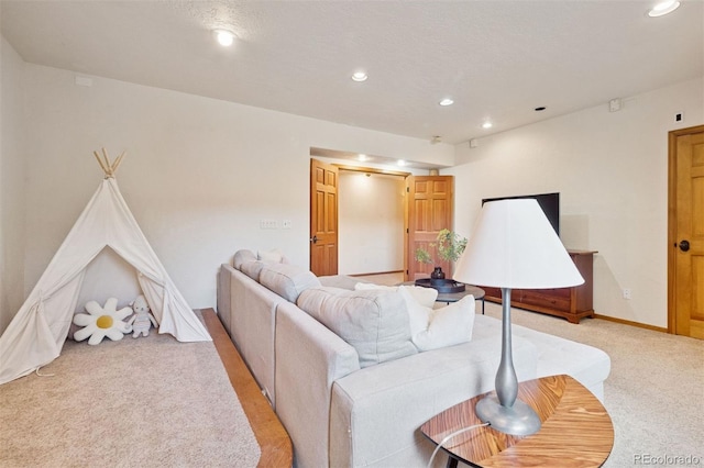 31402 N Bermuda Dunes Dr, Evergreen, CO 80439 - living room with light carpet and recessed lighting