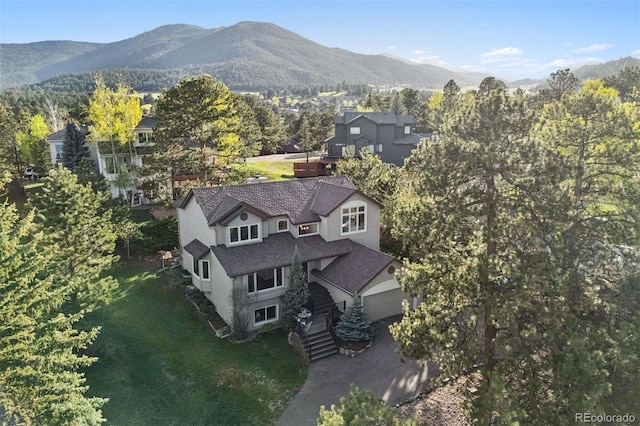 31402 N Bermuda Dunes Dr, Evergreen, CO 80439 - view from above of property with a mountain backdrop