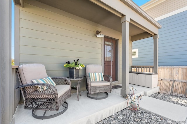 view of patio / terrace with fence