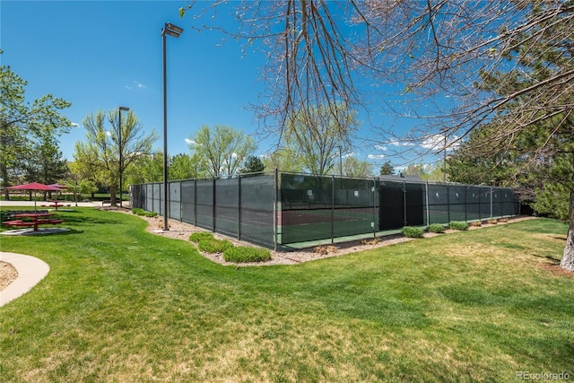 view of tennis court