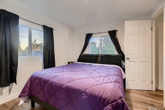 bedroom featuring hardwood / wood-style floors