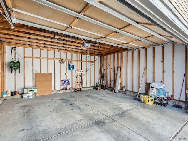 garage featuring a garage door opener